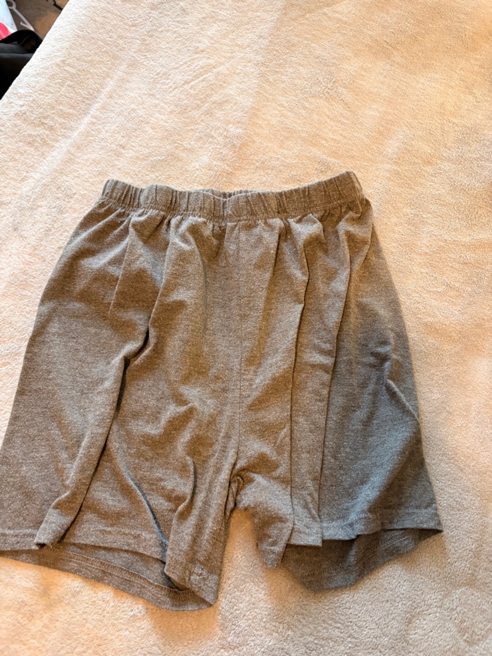 SHEIN Dark Gray Ribbed Elastic Waist Knit Shorts